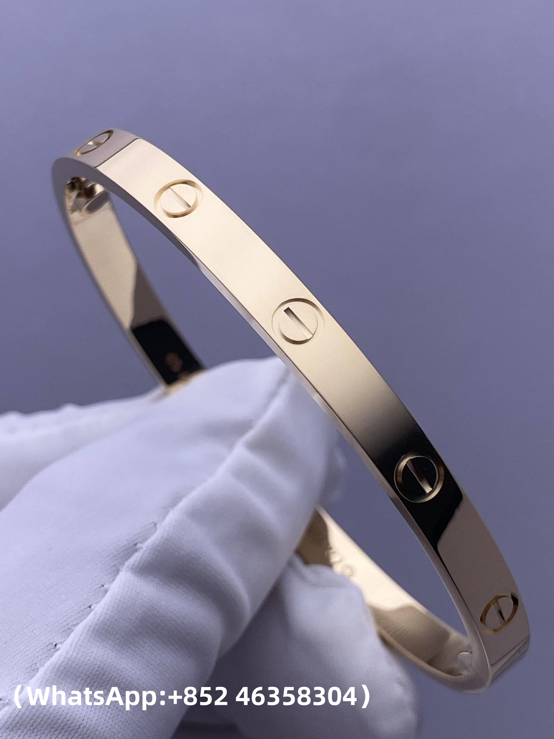 Custom Cartier Jewelry Love Bracelet, Classic Model Solid 18k Yellow Gold