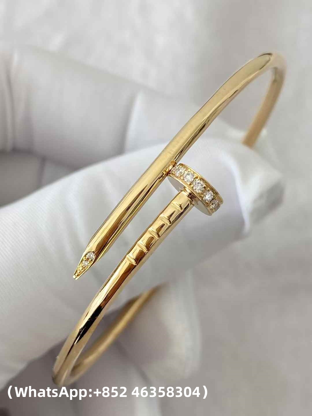Custom Cartier Jewelry Juste un Clou Bracelet, Small Model, Diamonds Solid 18k Yellow Gold