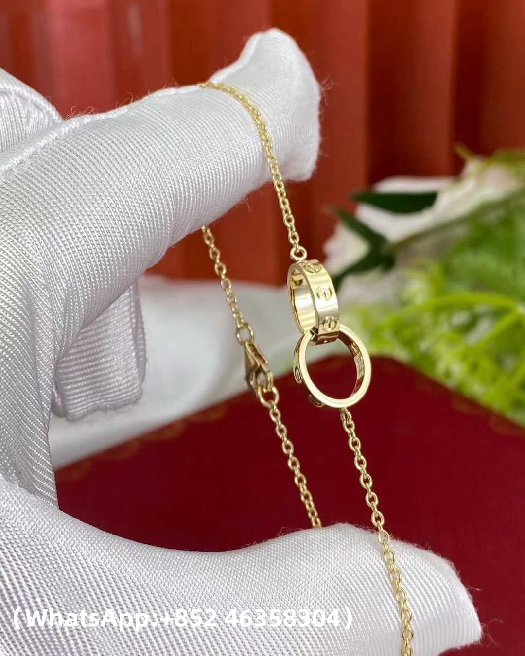 Custom Cartier Jewelry LOVE Bracelet, On Chain Solid 18k Yellow Gold